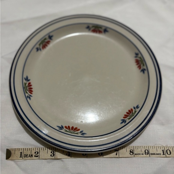 Vintage Stoneware Floral Patterned Ceramic Plate - Picture 1 of 4